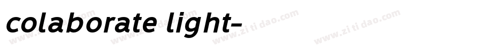 colaborate light字体转换